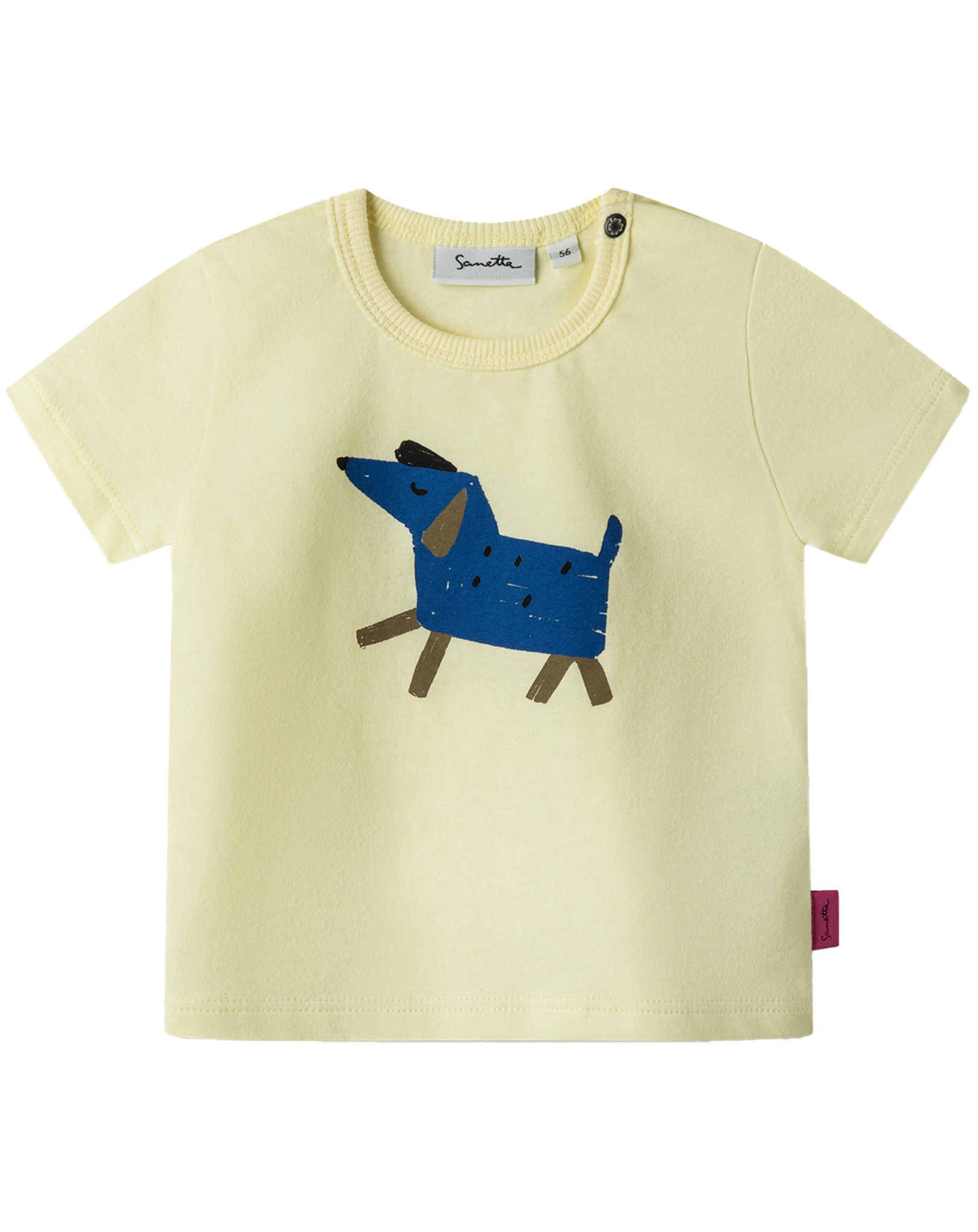 T-Shirt HAPPY DOG in light yellow