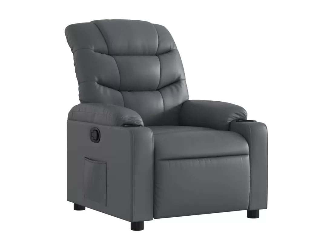 Fauteuil inclinable Gris Similicuir