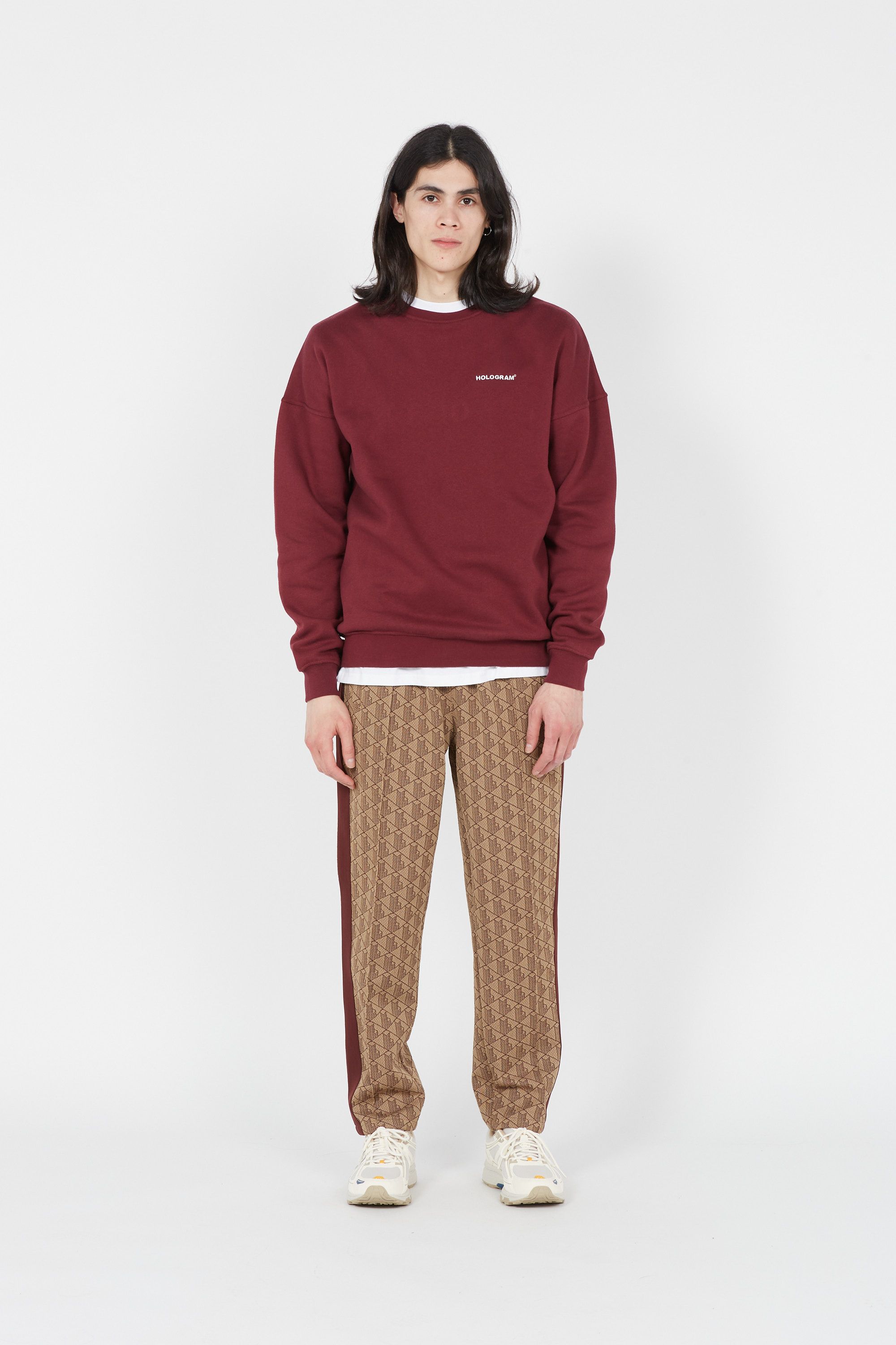 Hologram Sweat Crewneck Monochrome Rouge