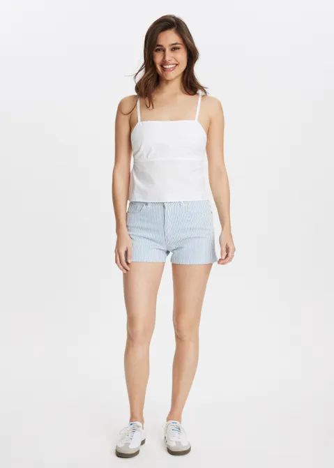Top met strik op de rug wit (WIT)