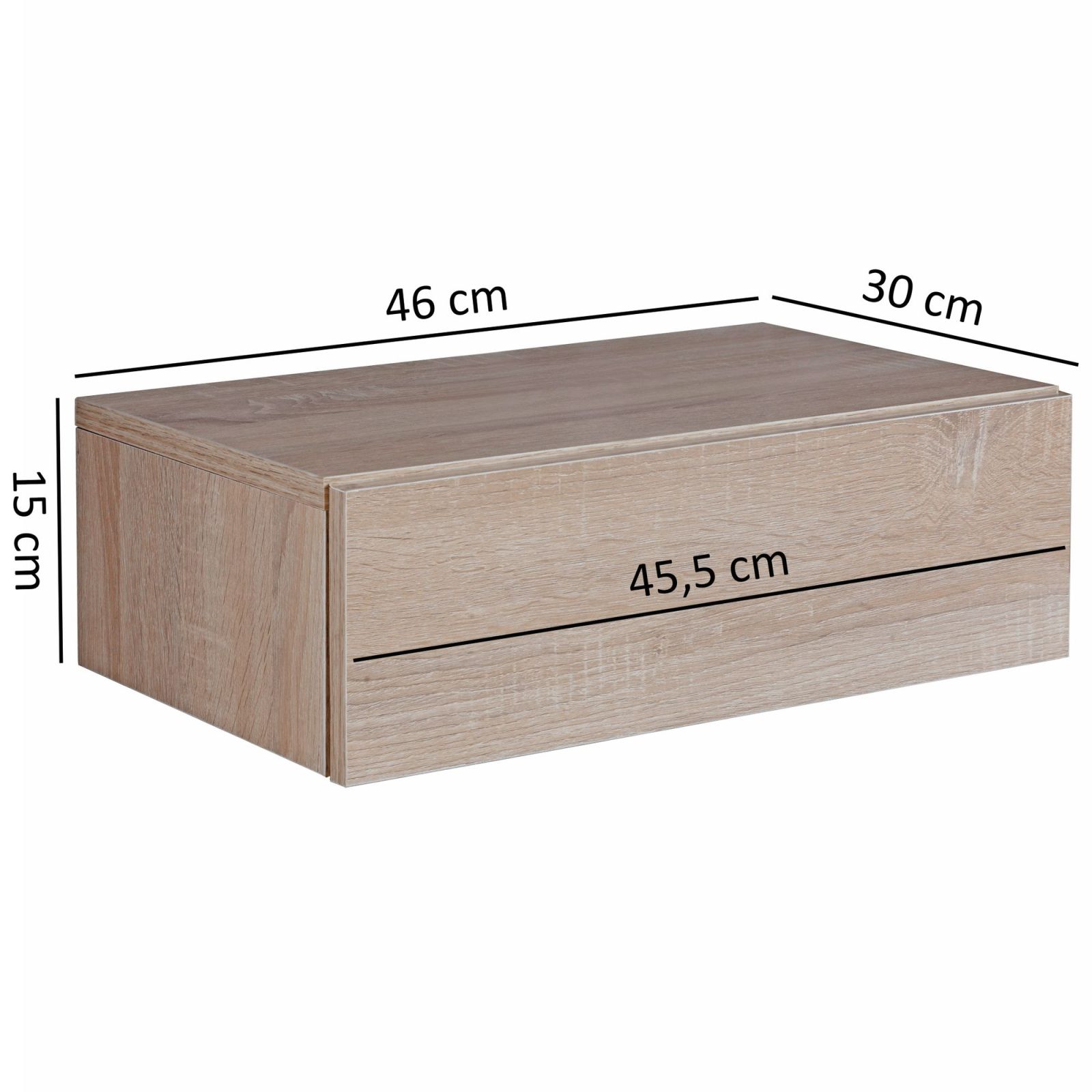 Nachtkonsole - Sonoma Eiche - eine Schublade - 46 cm