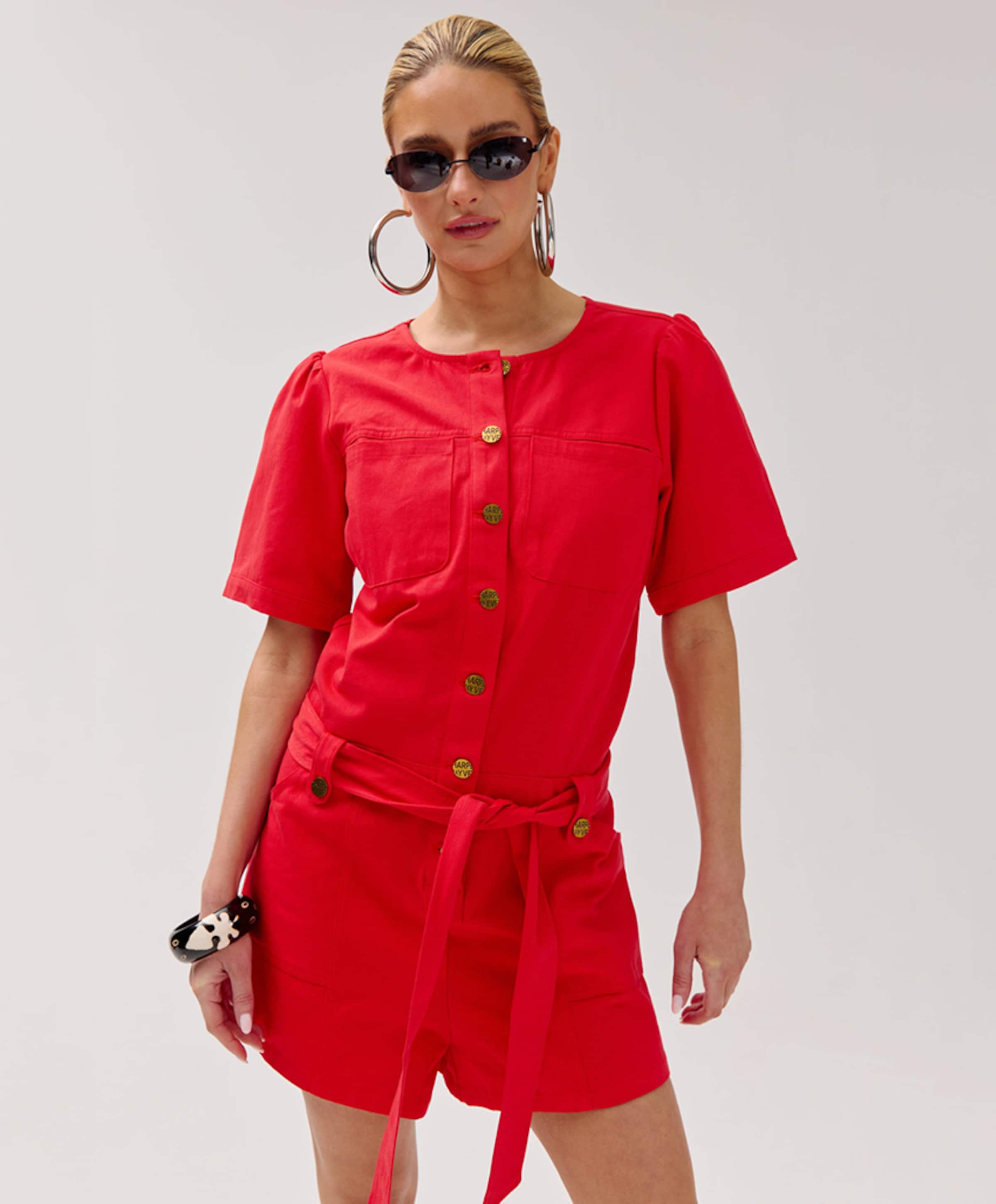 Harper & Yve YAEL-JS dames jumpsuit rood