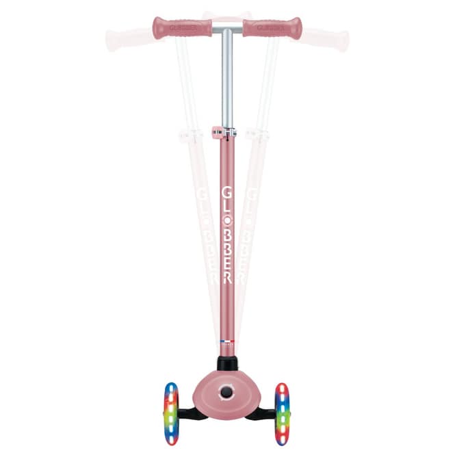Globber - Scooter Primo Plus Lights - inkl. Helm - rosa