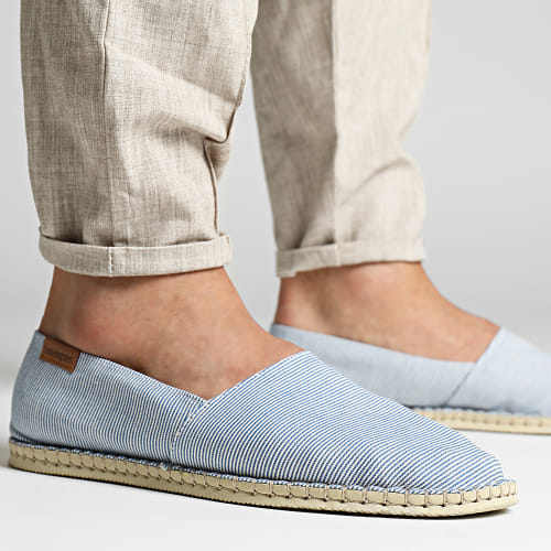 Espadrilles Origine Print Blanc Bleu