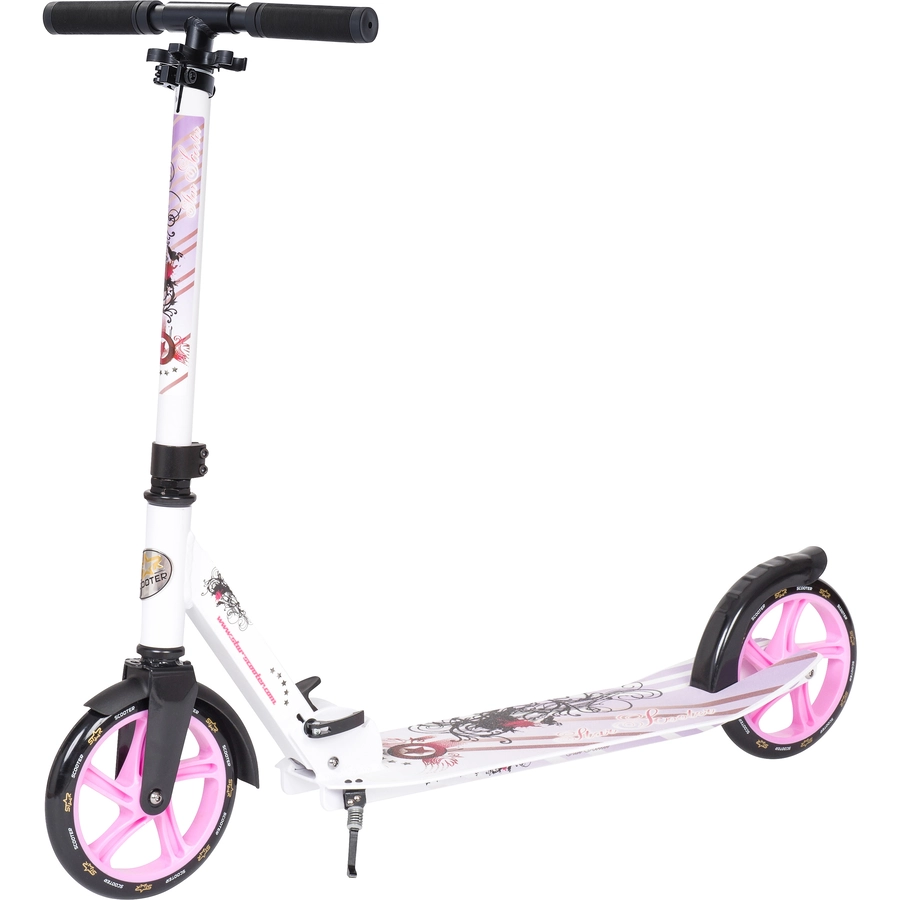 Star Scooter Roller 205mm XXL Trittbrett weiß, lila