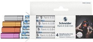 Schneider metallic marker - Paint-it 010 - lijnbreedte 0.8mm - 4 stuks - S-ML01011501