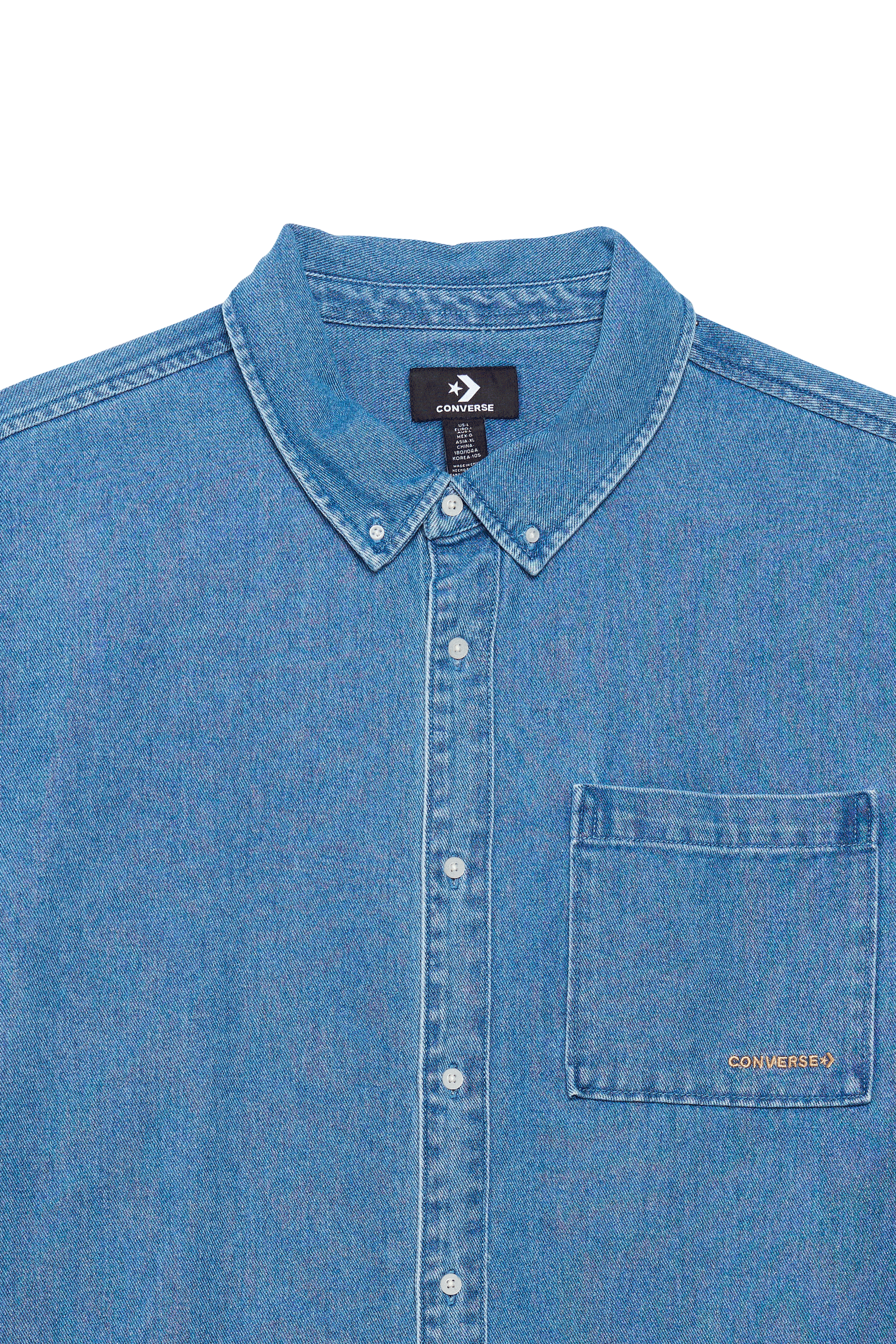CONVERSE chemise Oxford Denim Bleu