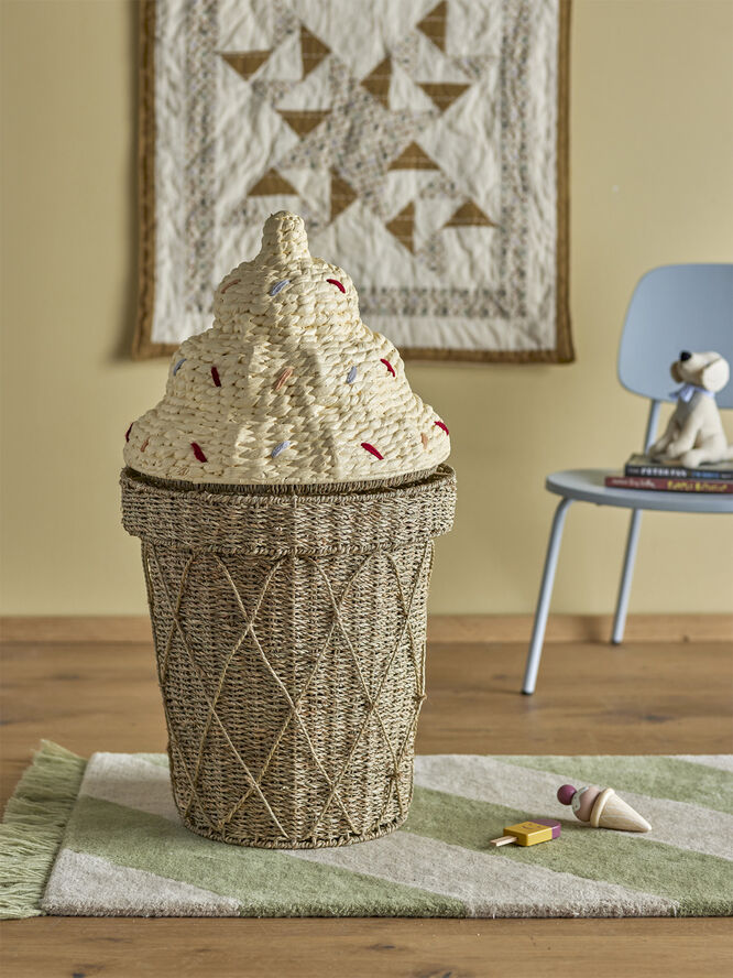 Bloomingville Mini Cillie Kurv m/Låg, Natur, Vandhyacint Natur