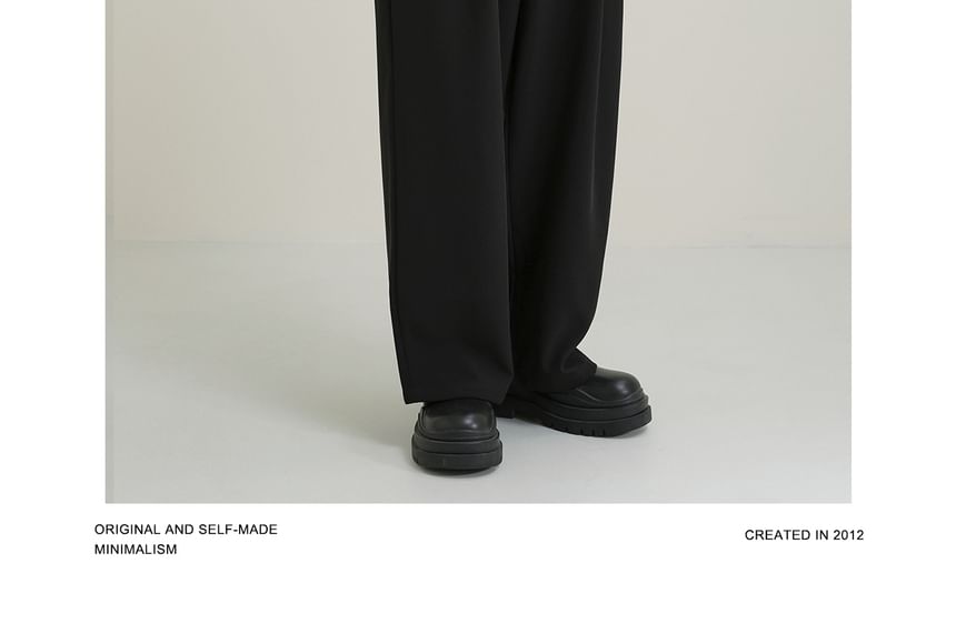 DAZO Studios - Mid Rise Plain Wide Leg Dress Pants