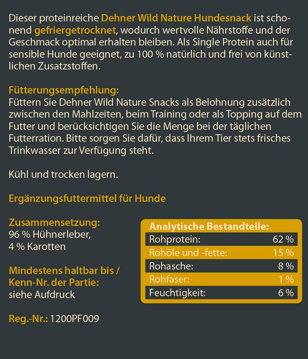 Dehner Wild Nature Hundesnack Hühnerleber &