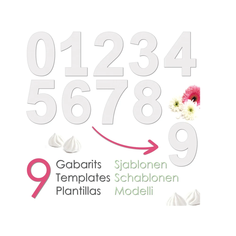 Kit Number cake - 9 chiffres Scrapcooking