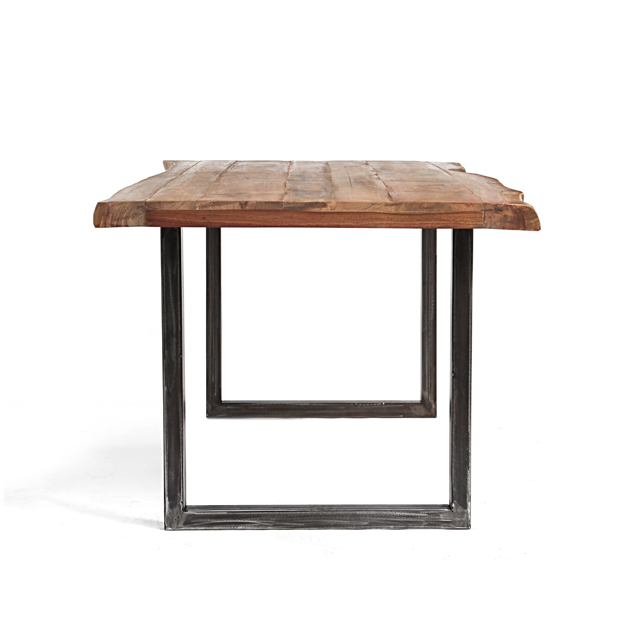 Esstisch 'Bolten', natur, schwarz, T 90 cm, B 180 cm, H 76 cm von fischer's lagerhaus
