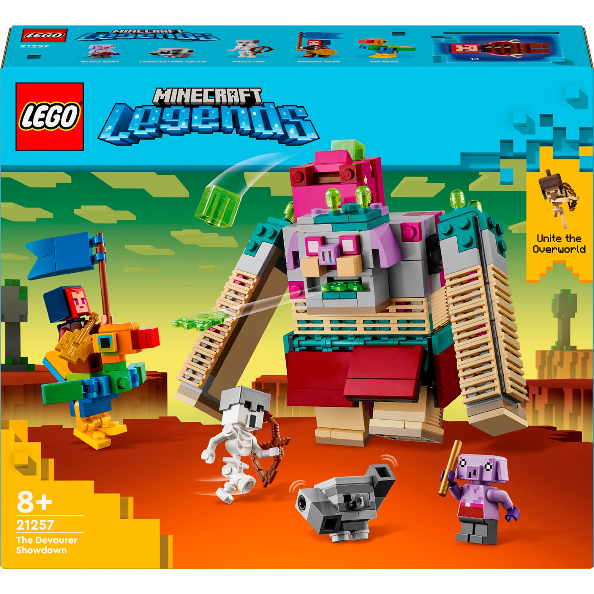 LEGO Konstruktionsspielzeug Minecraft Showdown mit dem Verschlinger