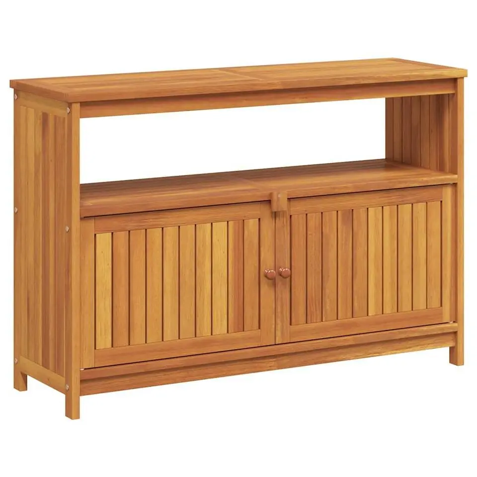vidaXL - Tuinwandtafel - Bruin - Massief acaciahout - 110 x 35 x 75 cm