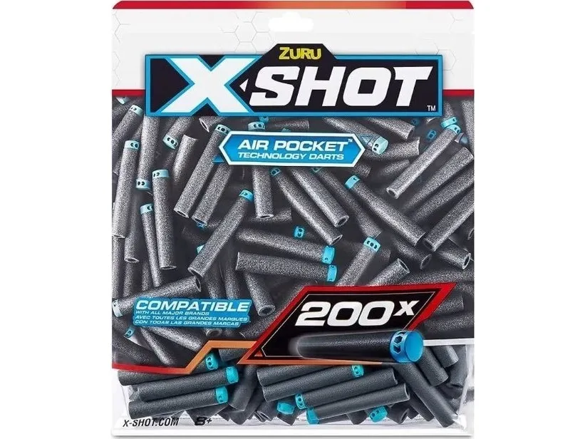 XSHOT Excel 200PK Refill Darts Foilbag