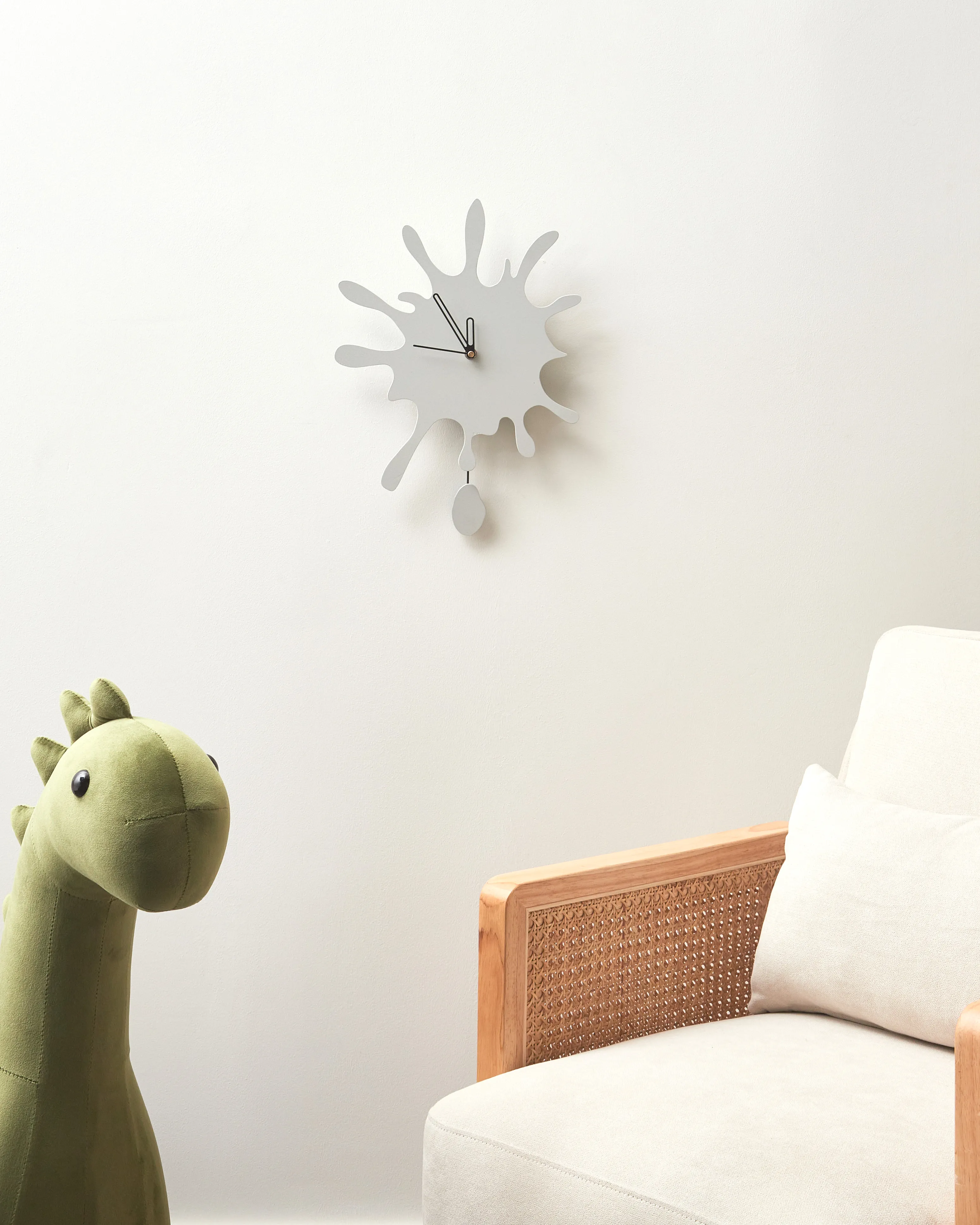 Wandklok FULLY 27 cm Wit