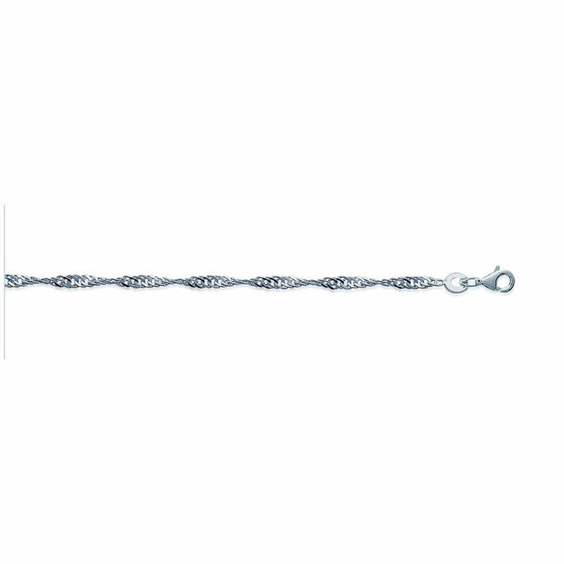 Chaine Femme - Argent 925 - Chaîne design - Largeur : 2,25 mm - Longueur : 45 cm