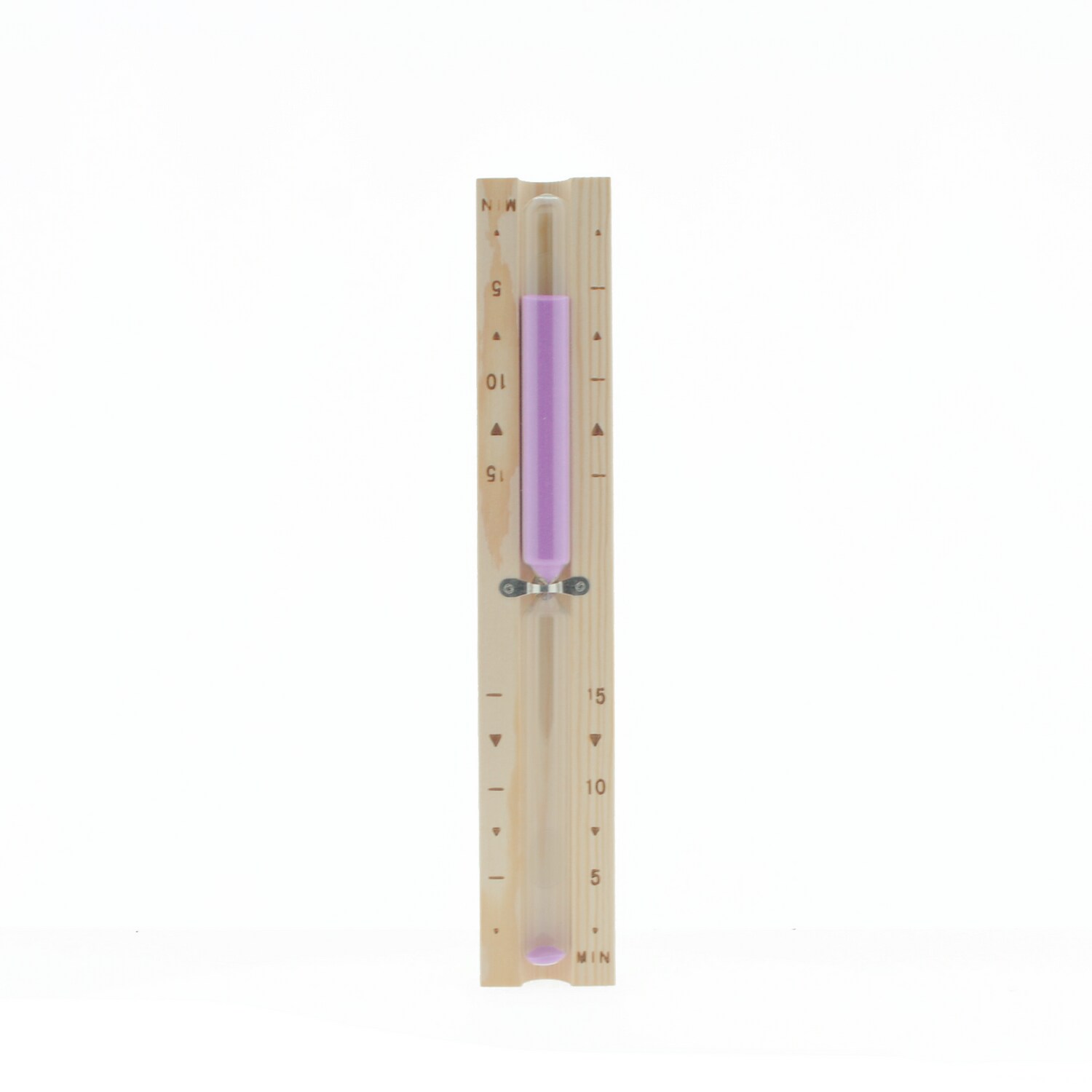 Dewello® Sauna Sanduhr 15 Minuten aus 100% Pinie + 2 Schrauben, vorgebohrt - Glas robust & hitzebeständig, Sauna Zubehör