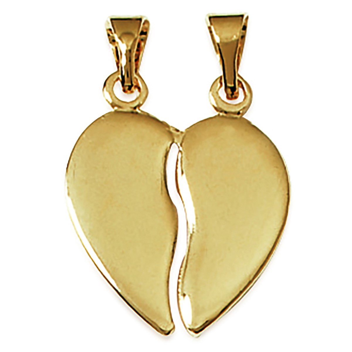 Pendentif Brillaxis coeur secable plaqué or
