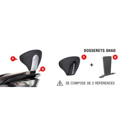 Kit Fixation Dosseret Shad pour scooter