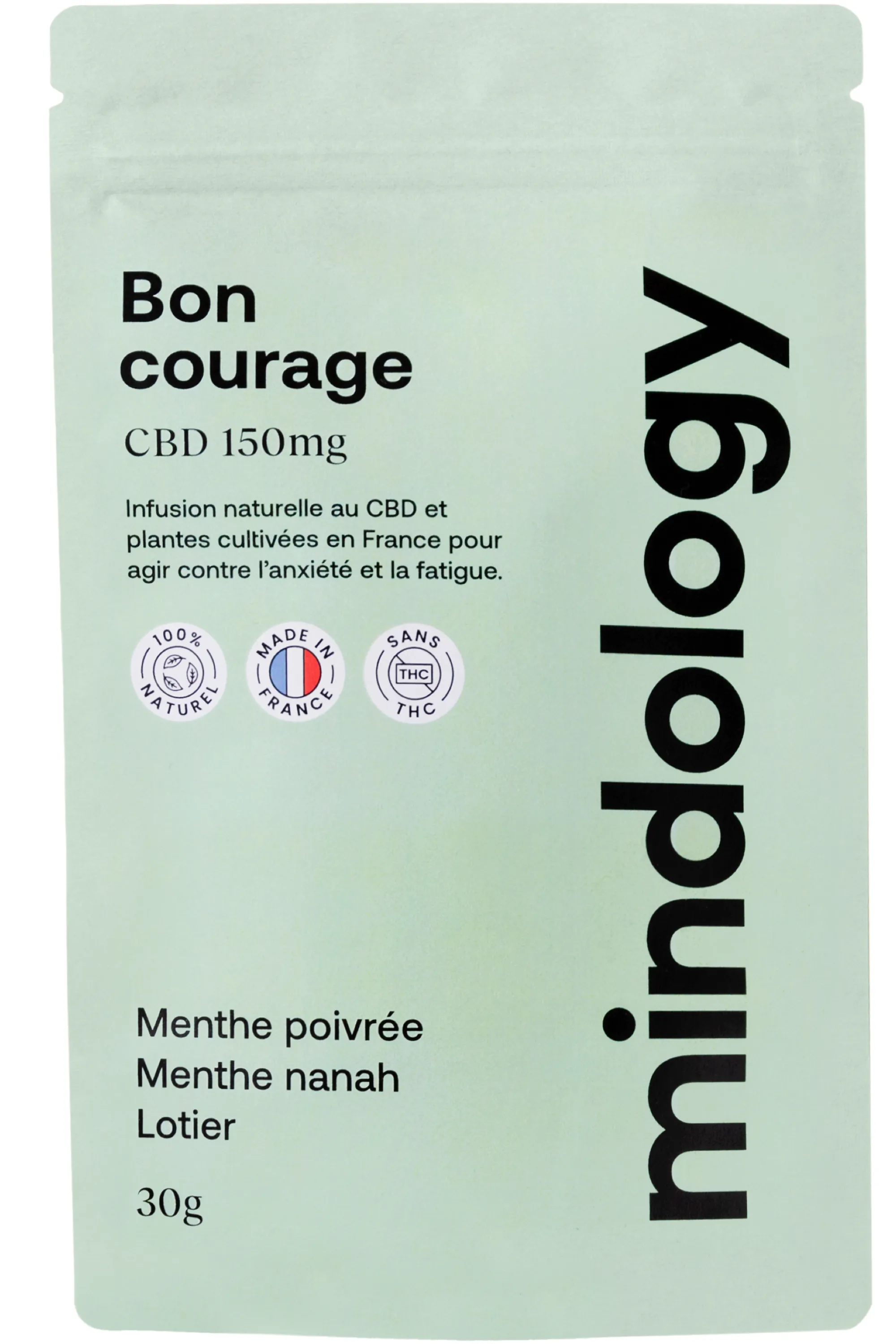 MINDOLOGY Infusion au CBD anti-stress Bon courage-30 g