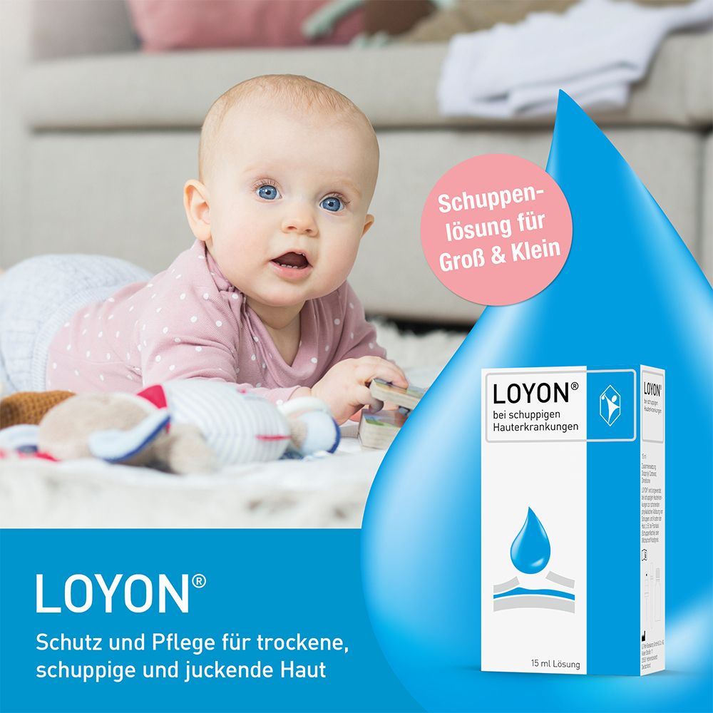 LOYON bei Schuppenflechte, Milchschorf und Kopfgneis 15ml Lösung