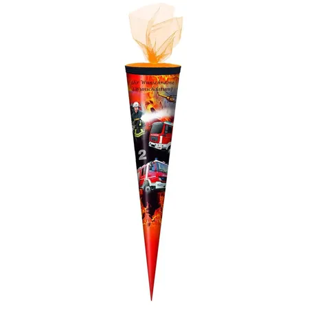 Schultüte Feuerwehr 70 cm, rund