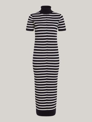 Vestido de malha curta com tranças