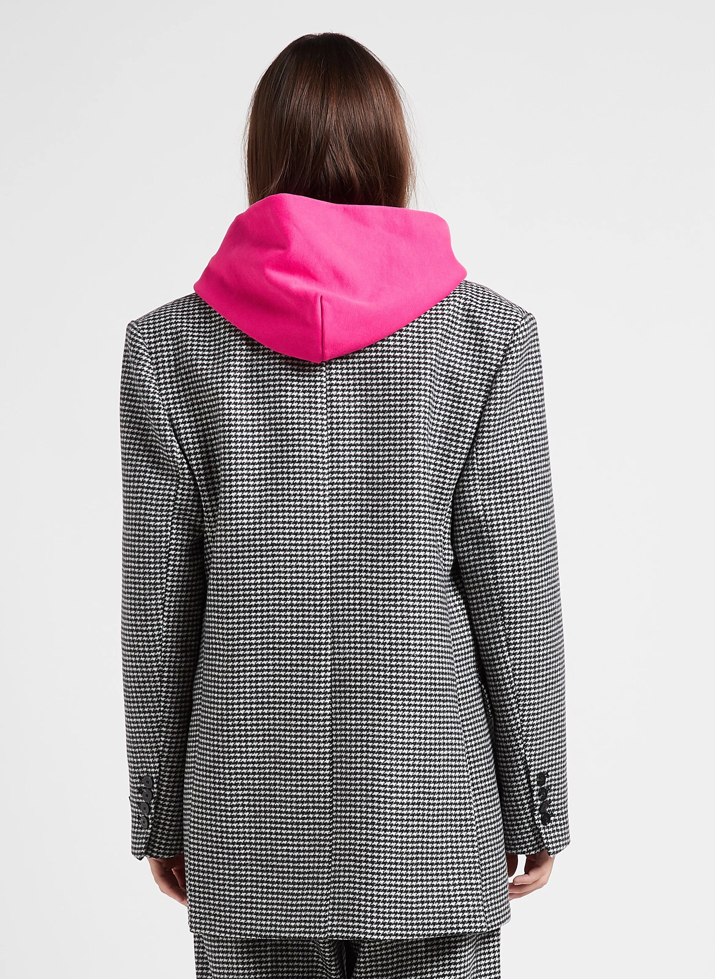 WILBY - Veste tailleur oversize en laine mélangée imprimée | Gris