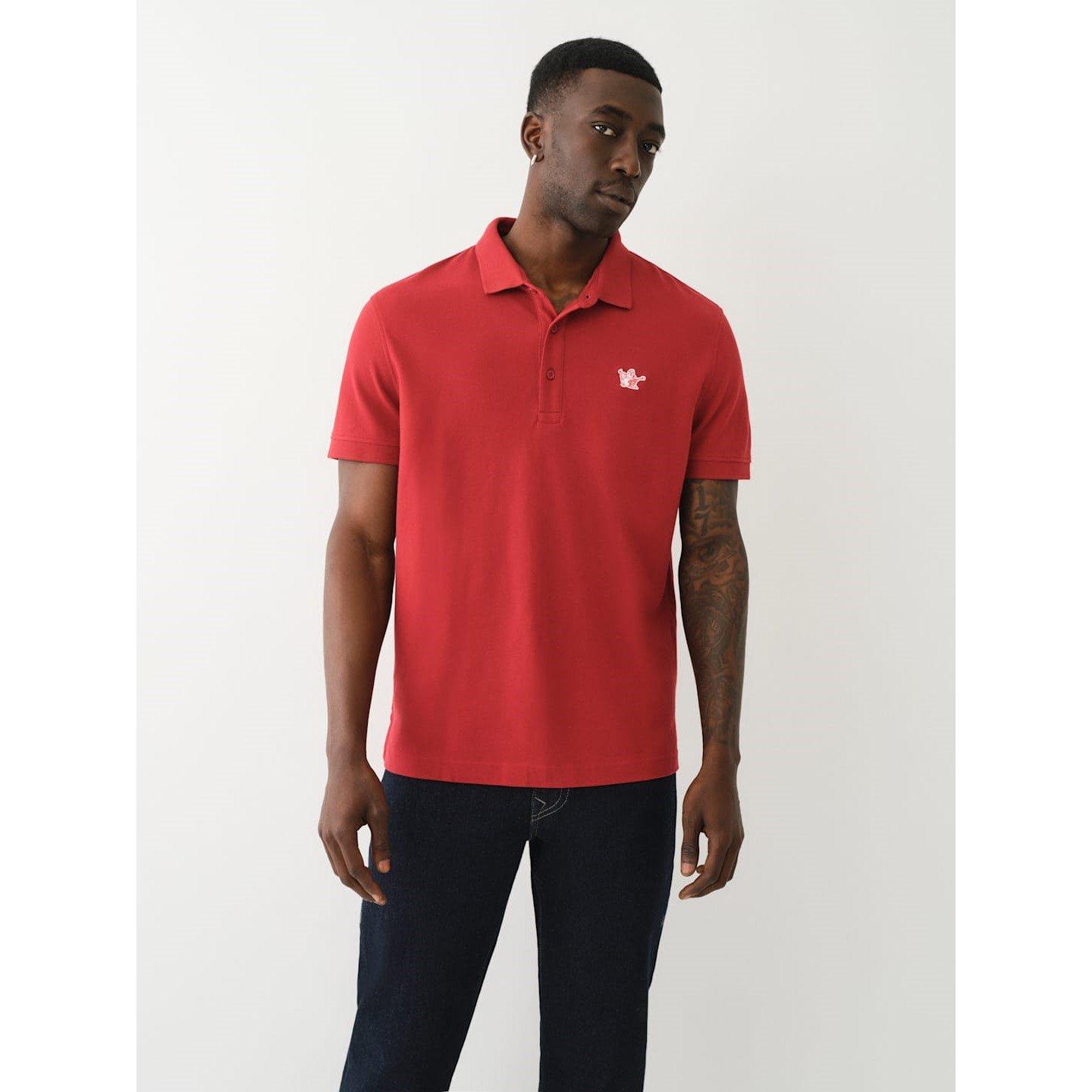 True Religion Buddha Patched Logo Polo Shirt