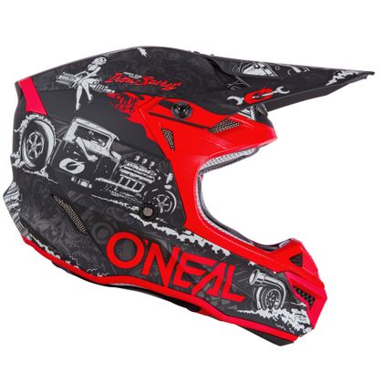 Casque cross O'Neal 5SRSPOLYACRILYTE - HR V.22 - BLACK RED 2024 - Noir / Rouge