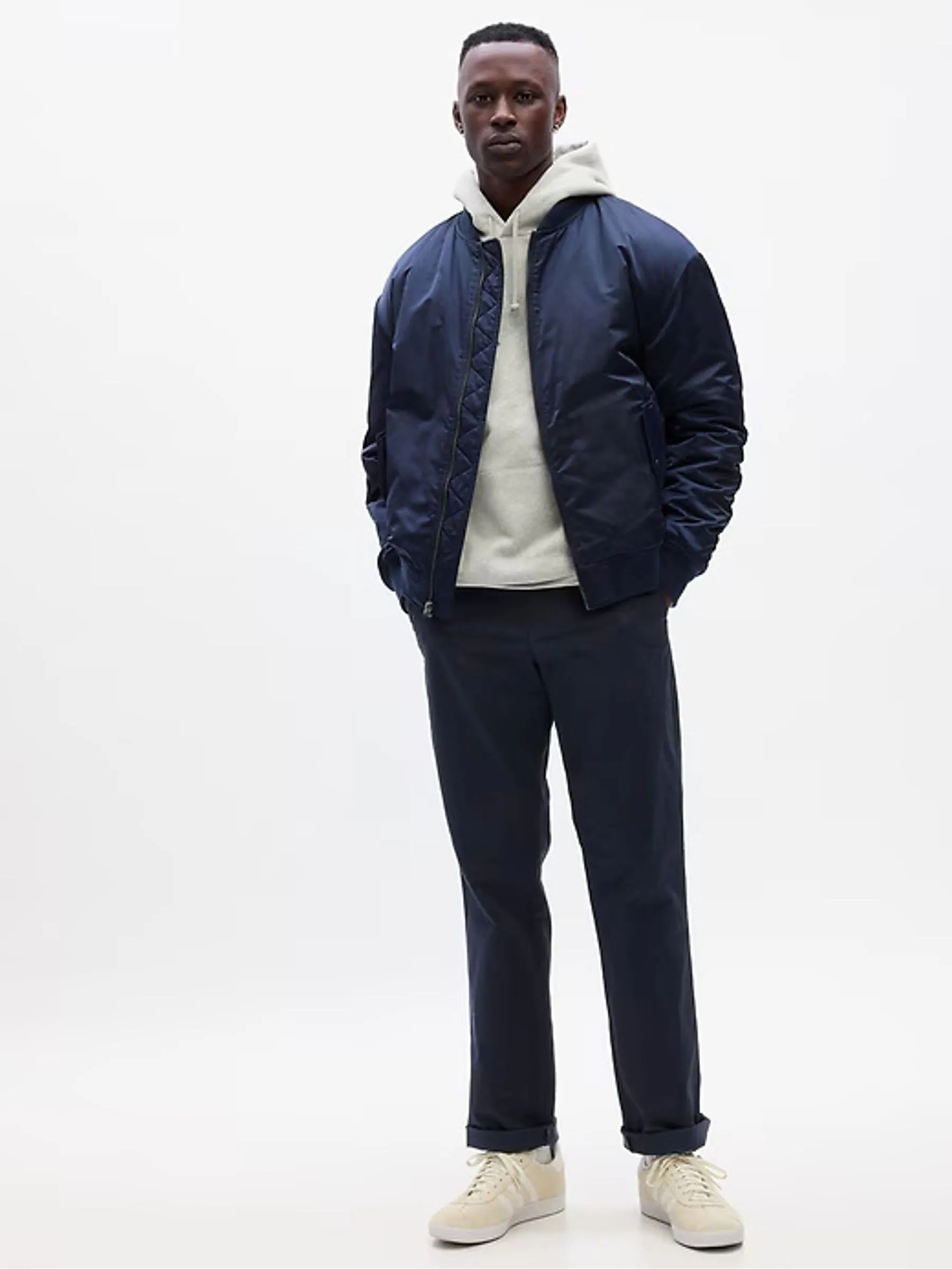 Donkerblauw - Straight fit - Gap stretch must-have chinobroek