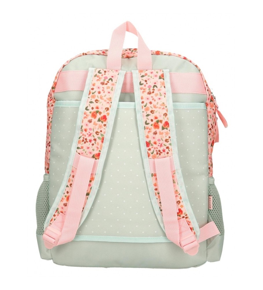 Mochila Joumma Movom Romantic Girl verde - 31x42x13cm -