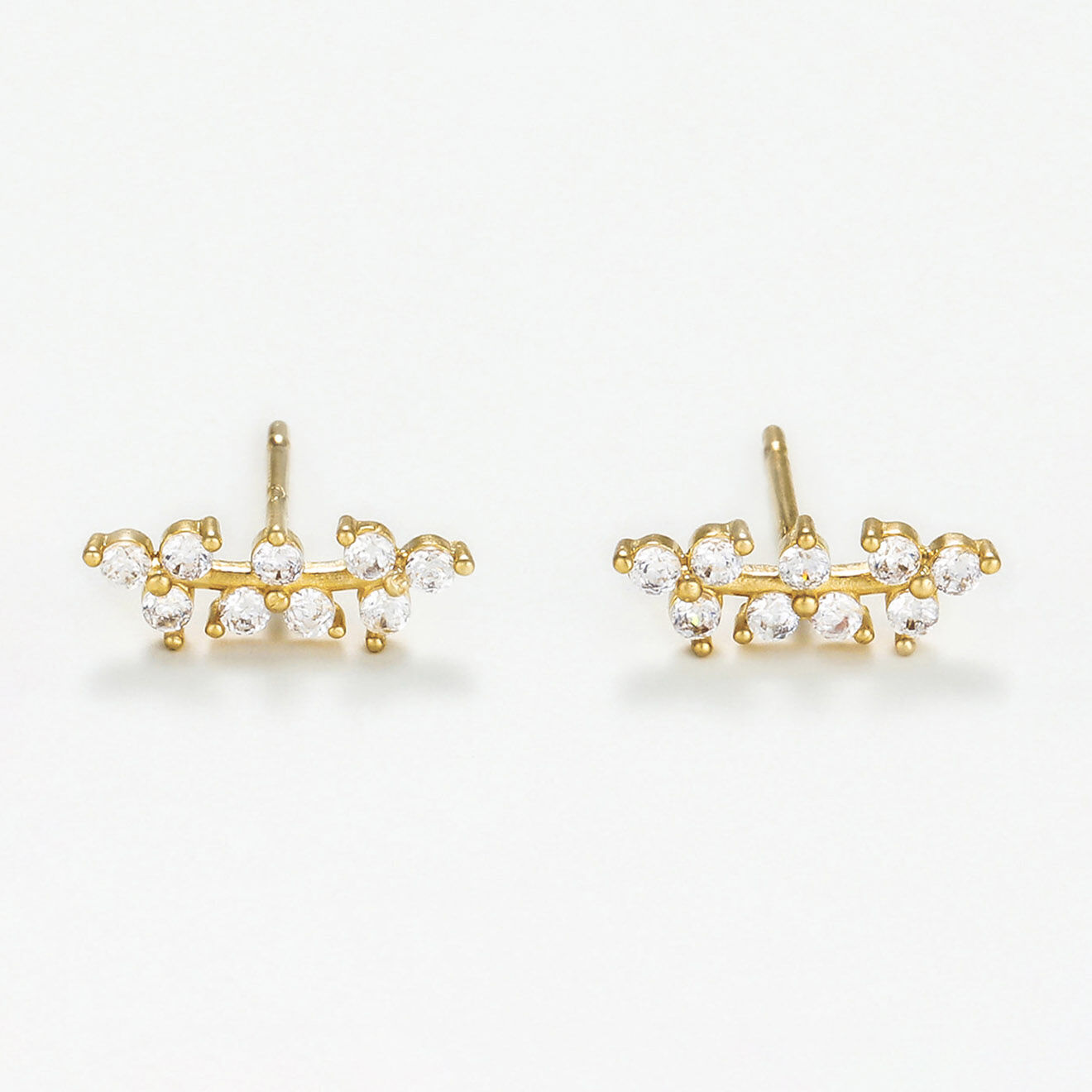 By Colette Boucles d'oreilles Lou-Anne Zirconium or jaune