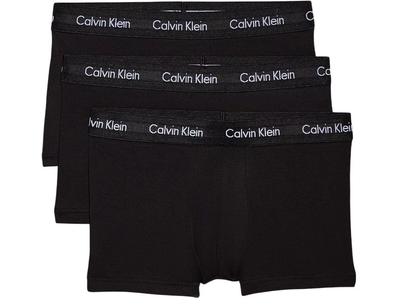 Calvin Klein Wäsche Unterhosen 3P Low Rise Trunk Schwarz/We Herren-Unterwäsche