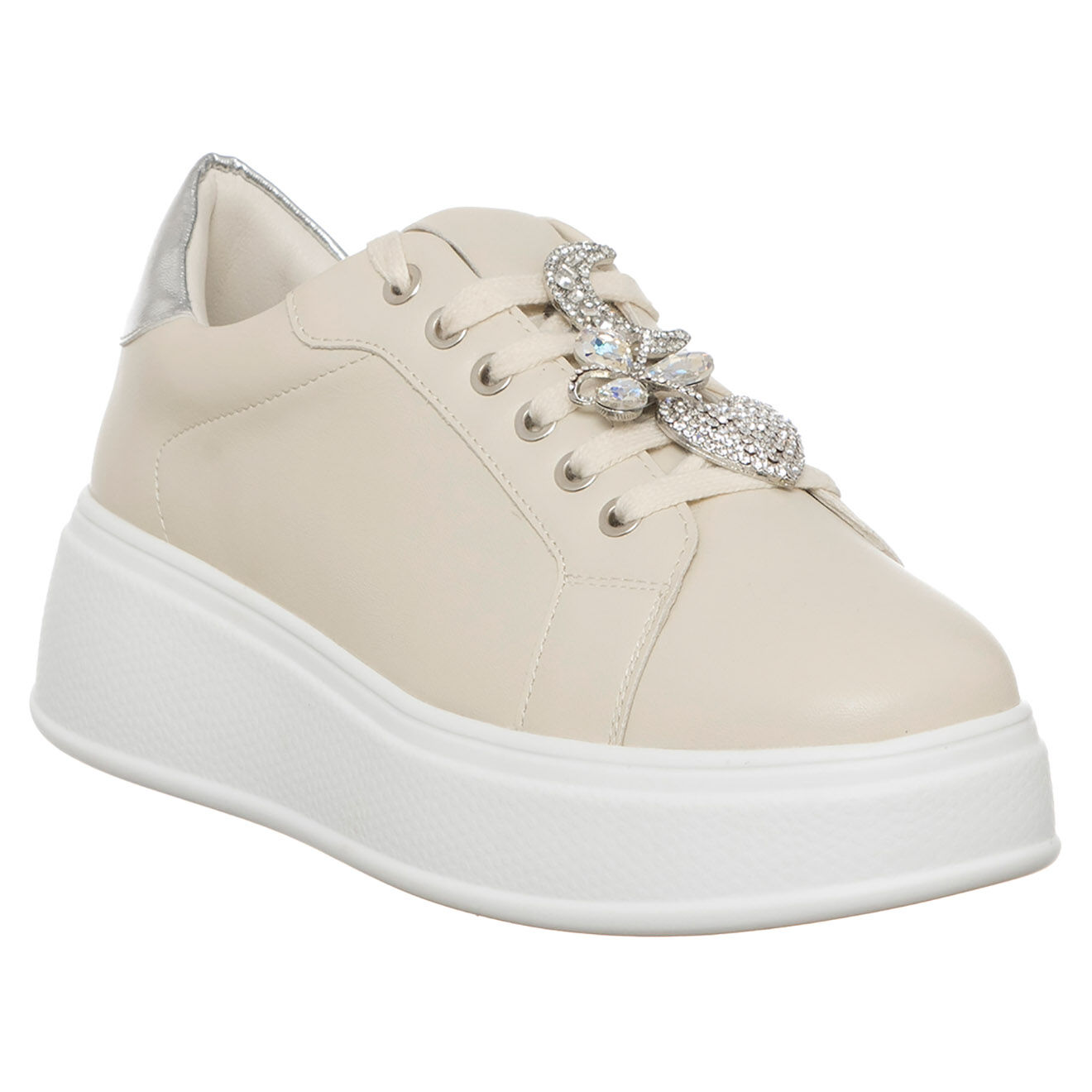 Loretta by Loretta Sneakers Laure beige/argenté