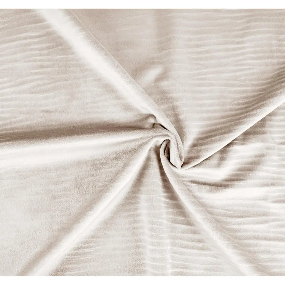 Dekbedovertrek Velvet Cartier 140x220 – Fluweelzacht Uni Design – Crème