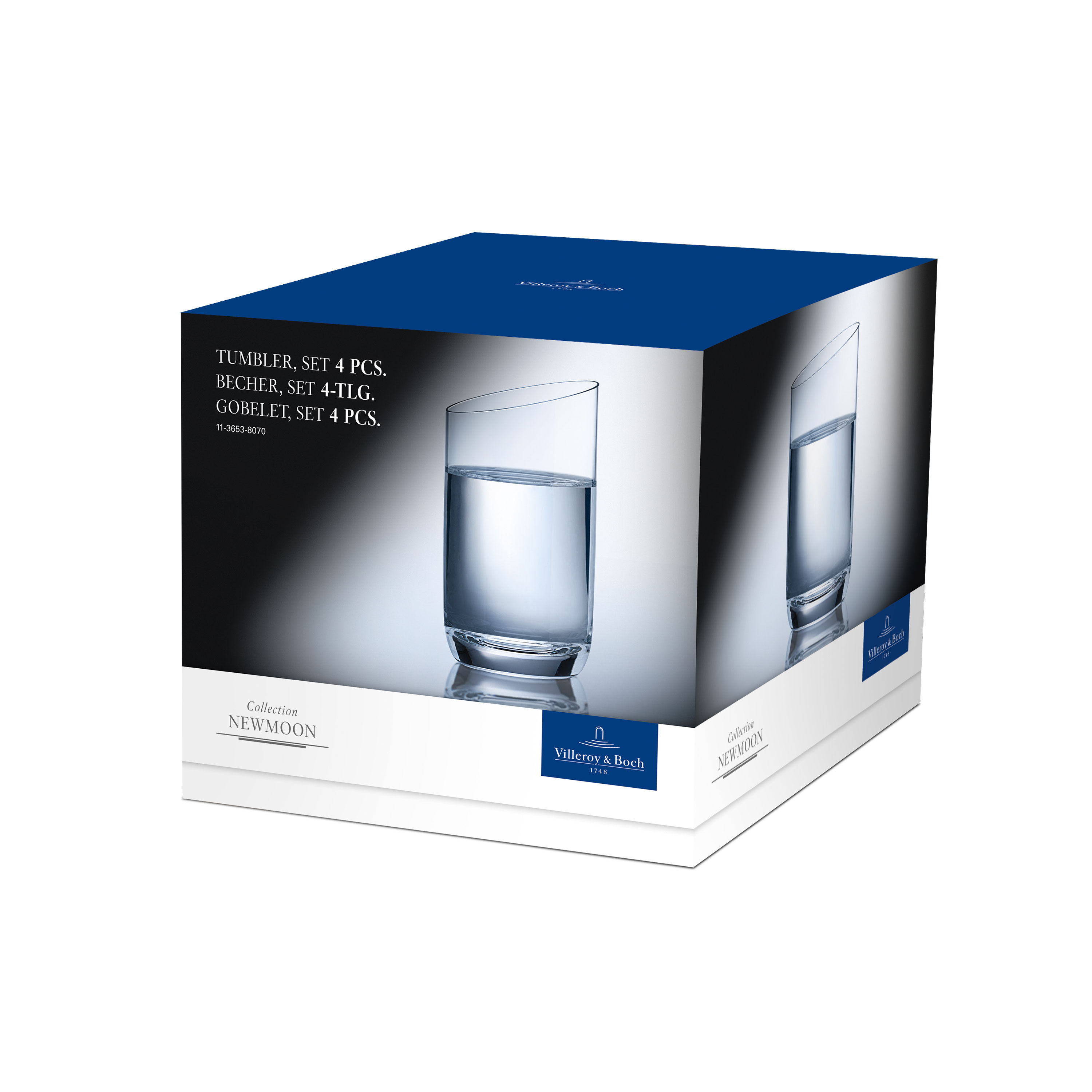 NewMoon Water glass Clear, 6.8 oz, crystal glass