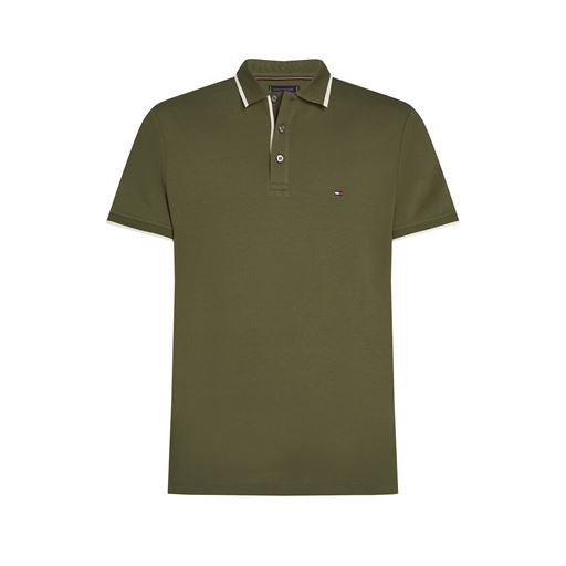 Tommy Hilfiger Mercerised Undercollar Polo, Army Green, XL