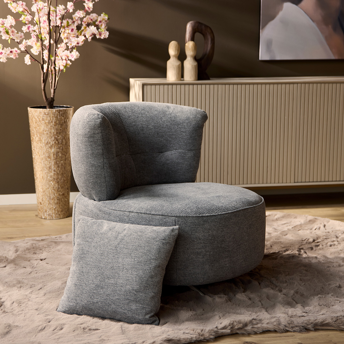 Fauteuil Flow Grijs