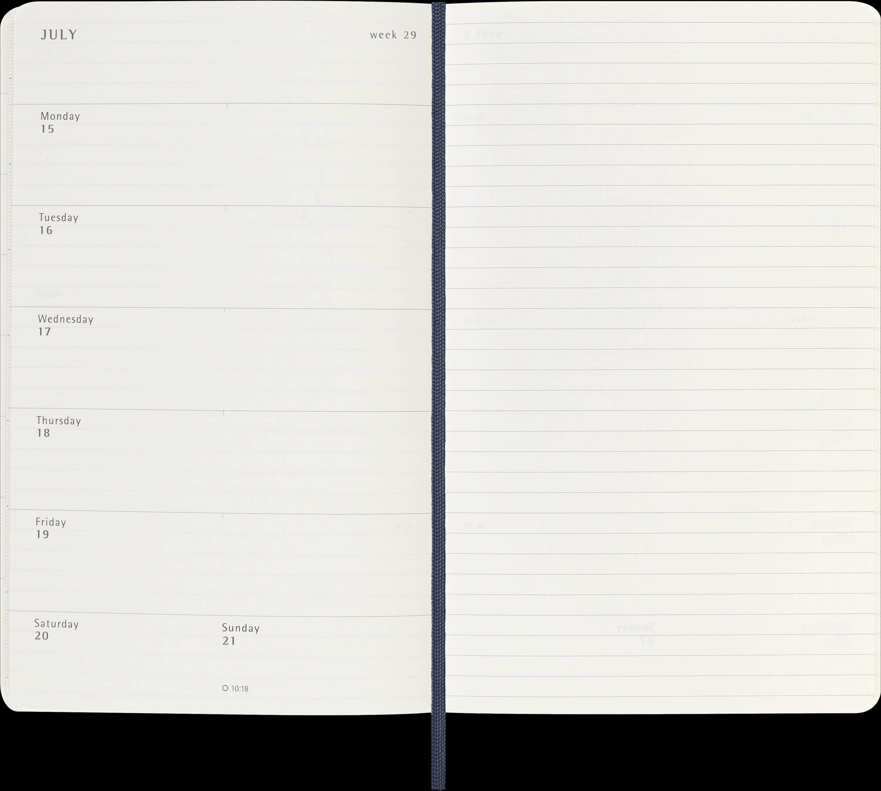 Moleskine 18 Monate Wochen Notizkalender 2024/2025, Large/A5