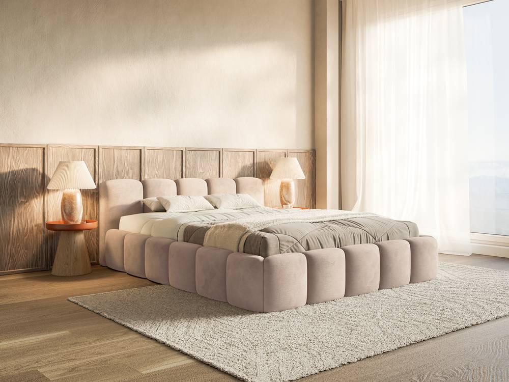 NADUVI Collection Bedframe Chloe laag 200 x 200 cm velvet met