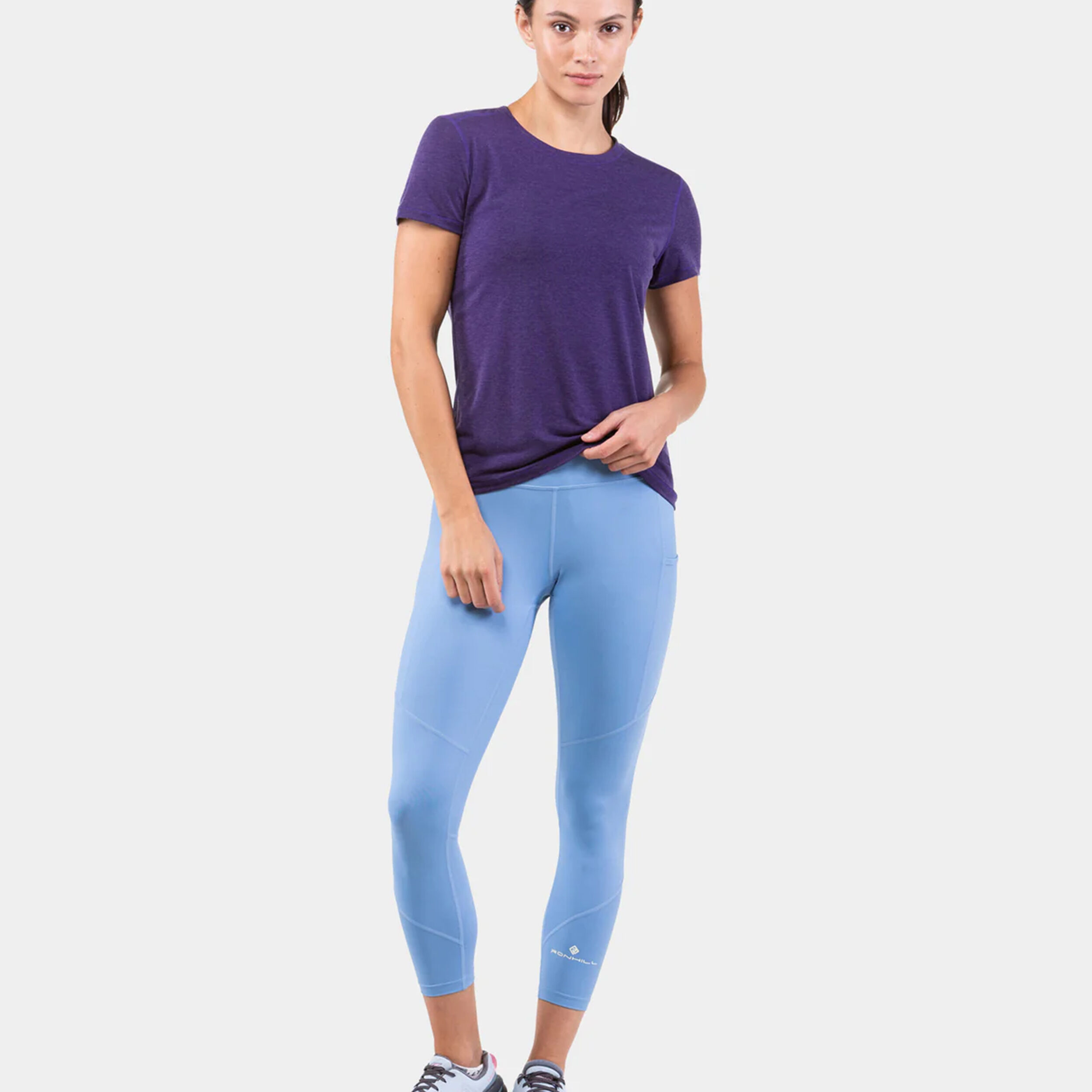 Ronhill Tech Crop Collant Tight Femmes - Bleu Clair