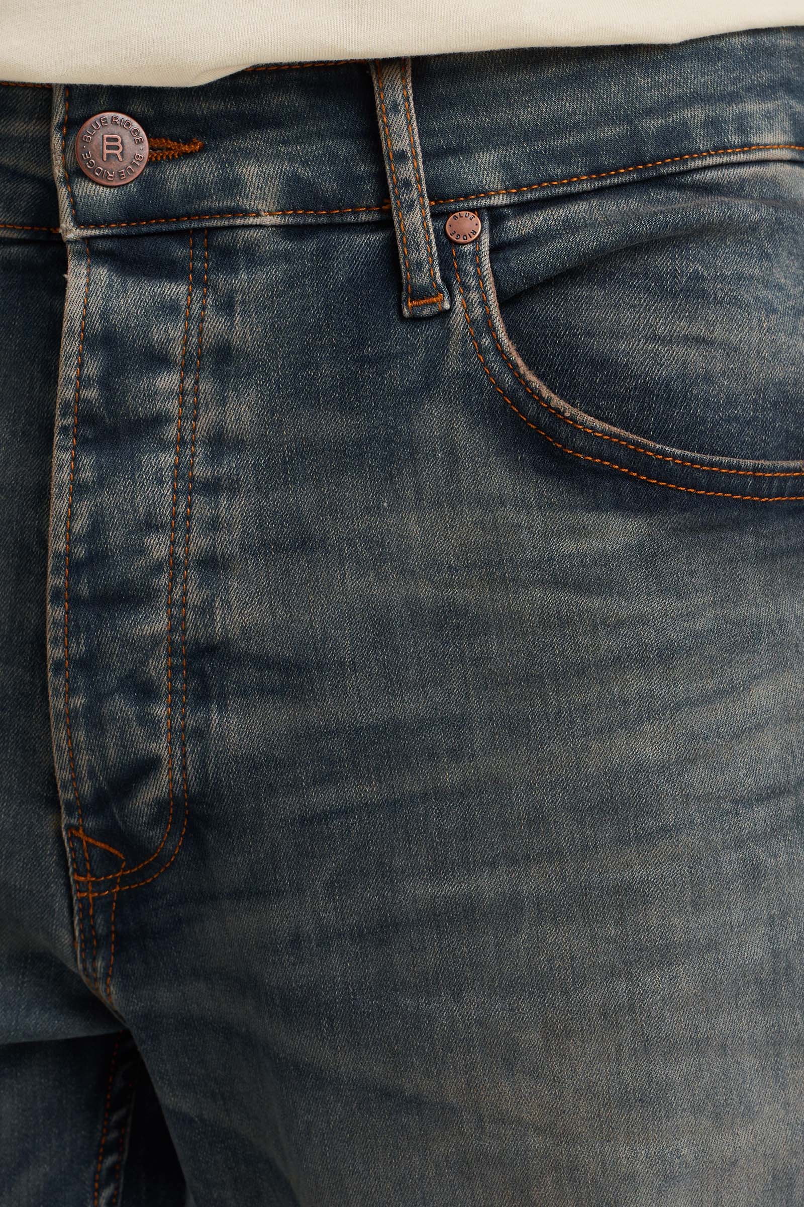 relaxed fit jeans met medium stretch Blue Ridge Donkerblauw