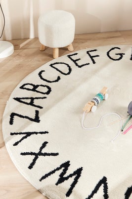 Alice & Fox Gulvteppe Bokstaver 120, Hvit