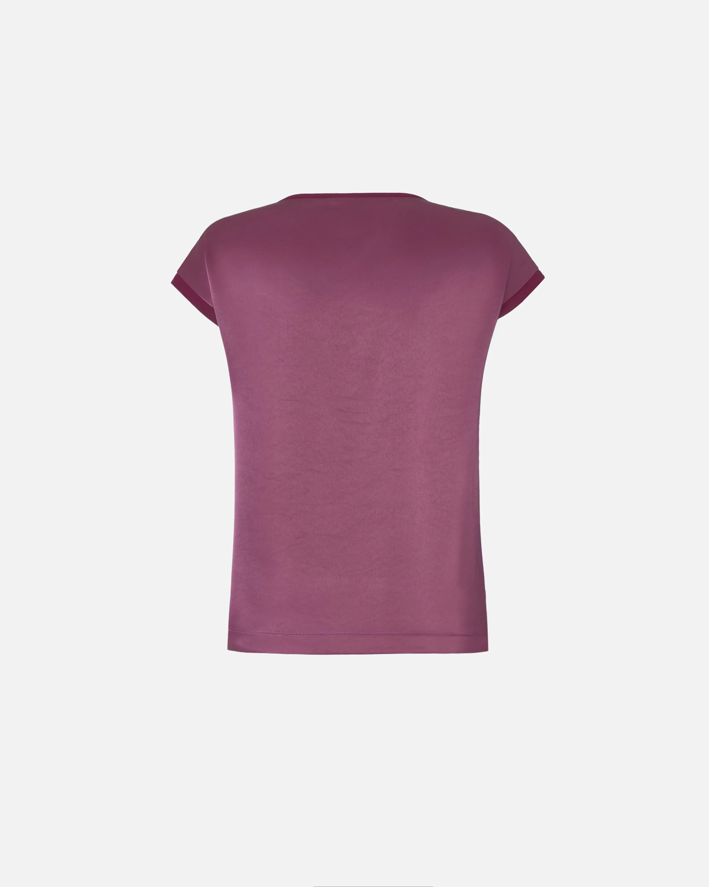 Blouse façon t-shirt et crêpe georgette | Rouge