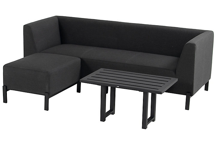 Canapé de jardin Hartman Dion Set noir 204x78x71cm.