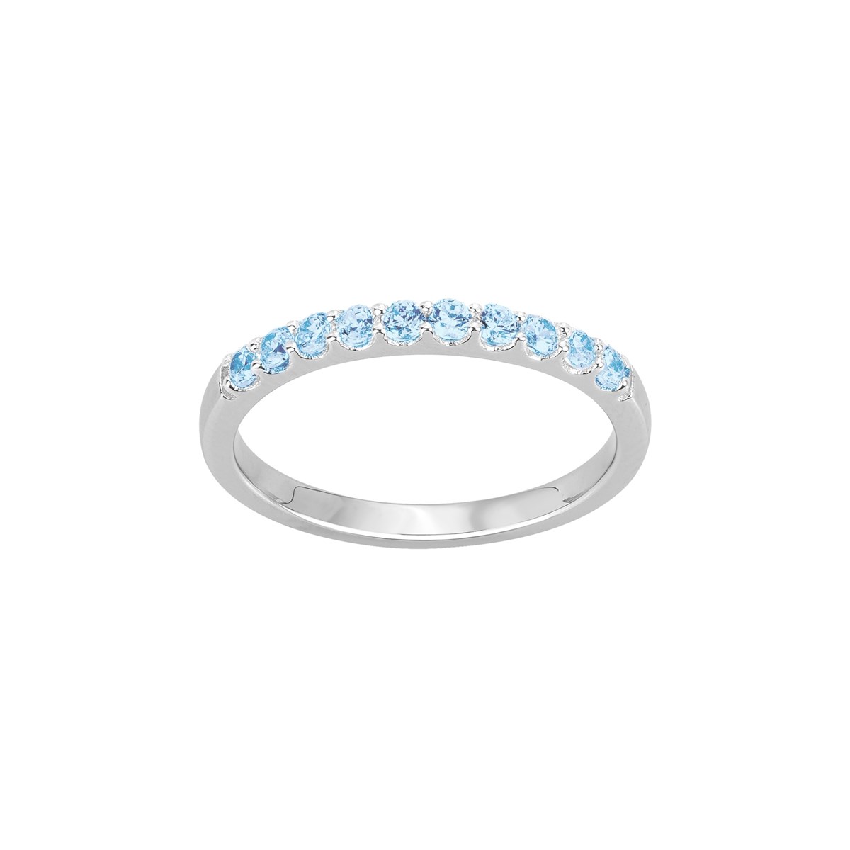 Bague en Argent avec spinelle bleu topaze