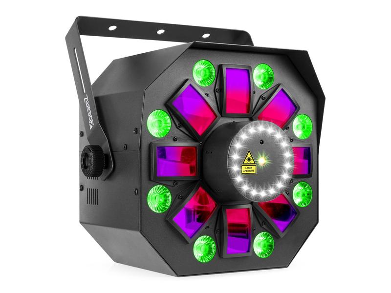BeamZ Lichteffekt MultiBox 4-in-1-Effekt mit Derby-, PAR-, Laser- und Stroboskopeffekt