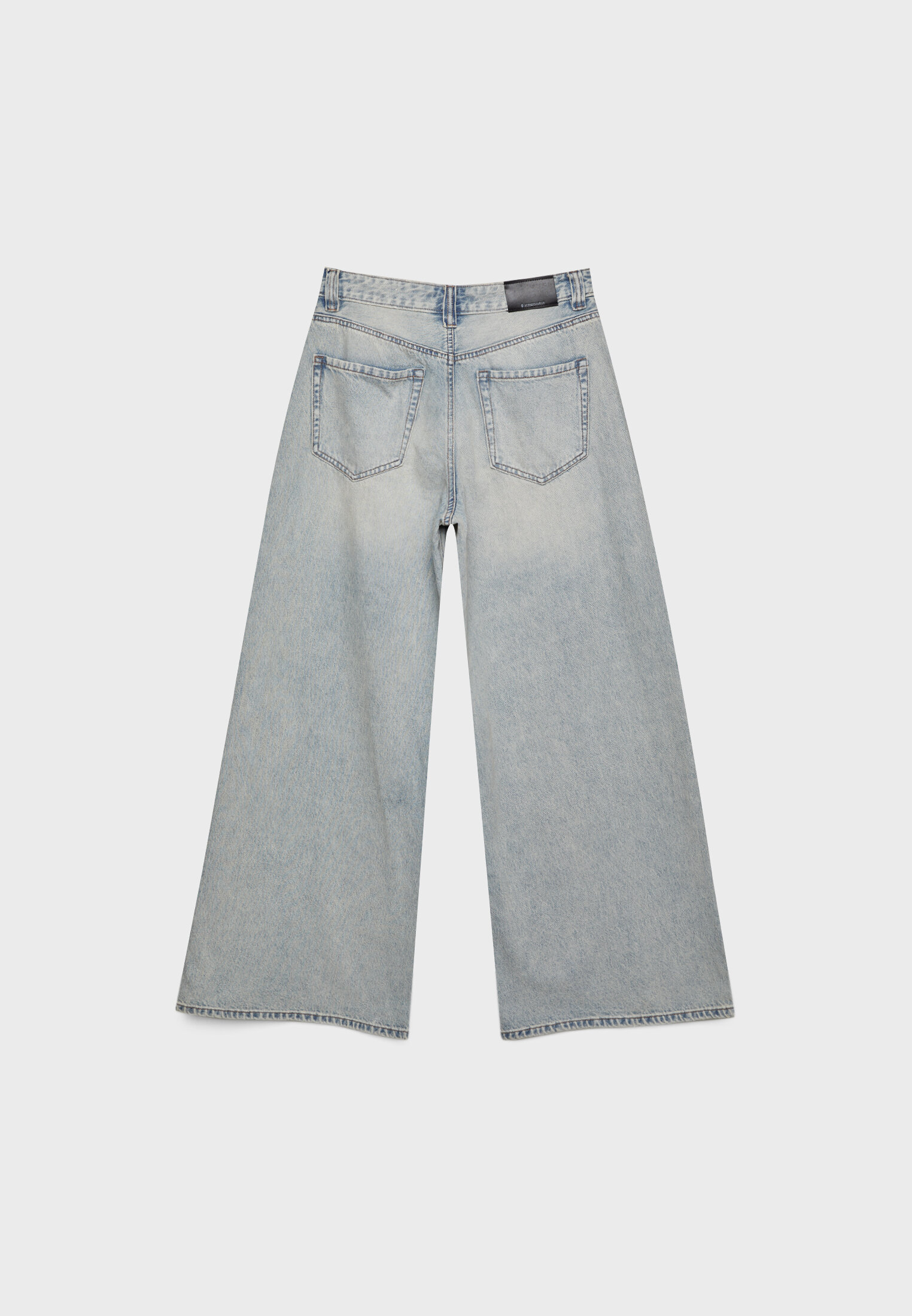 calças jeans de perna super larga